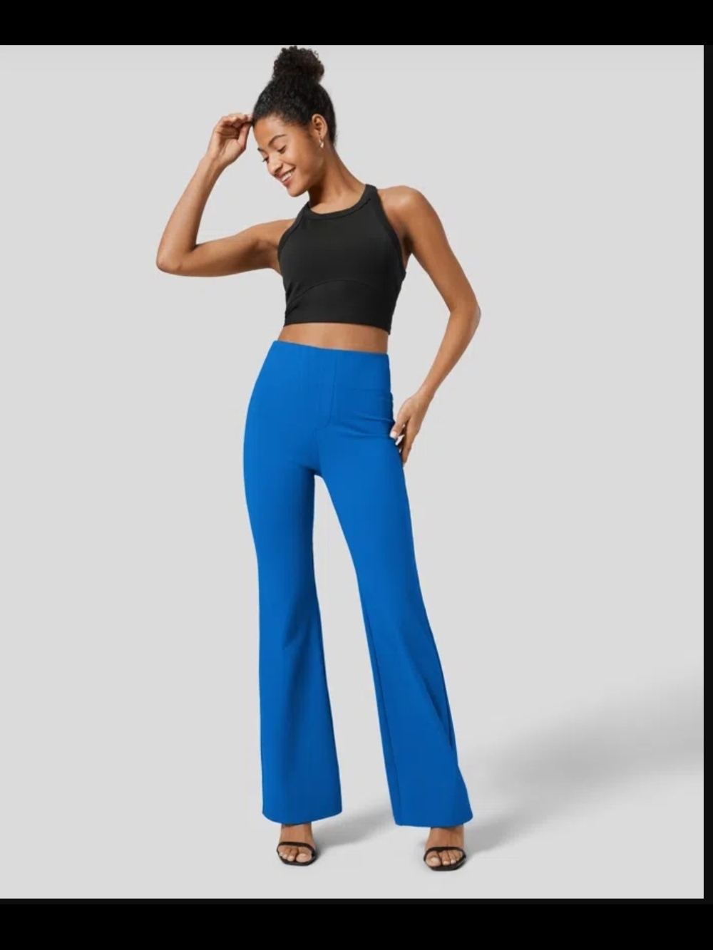 New without tags. Size L Tall. HALARA Flare Pants in Cobalt Blue
